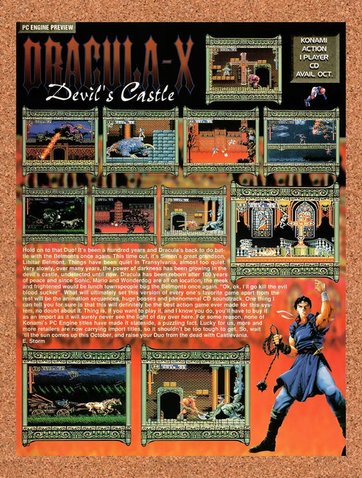 1993 Castlevania Rondo Of Blood PC Engine Original Ad v1 - for just $17.99! 