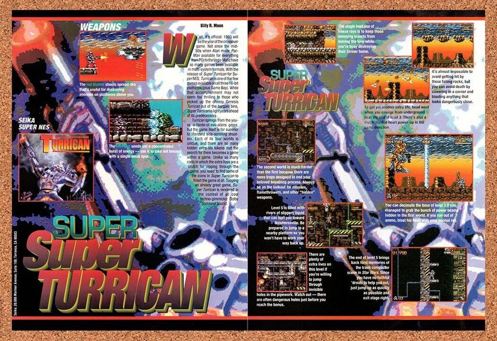 1993 Super Turrican SNES Original Ad v3 - for just $21.49! 