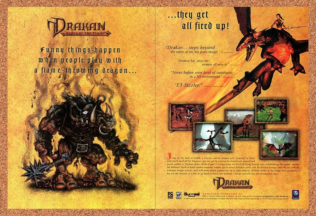 1998 Drakan Order Of The Flame PC Original Ad v4 - for just $22.49! 