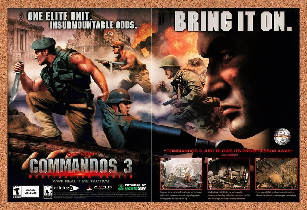 2003 Commandos 3 Destination Berlin PC Original Advertisement v2 - for just $23.99! 