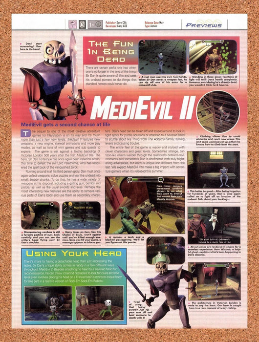 2000 Medievil II PS1 Original Advertisement vr1 - for just $19.49! 
