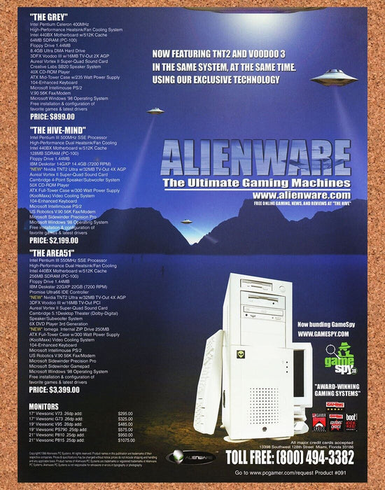 2002 Alienware Ultimate Gaming Machines Original Ad - for just $17.99! 