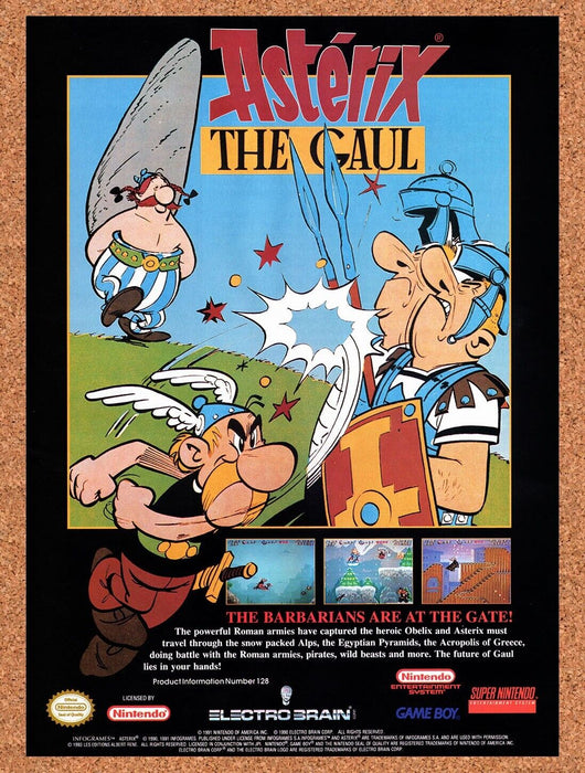 1994 Asterix The Gaul SNES Original Ad v1 - for just $17.99! 