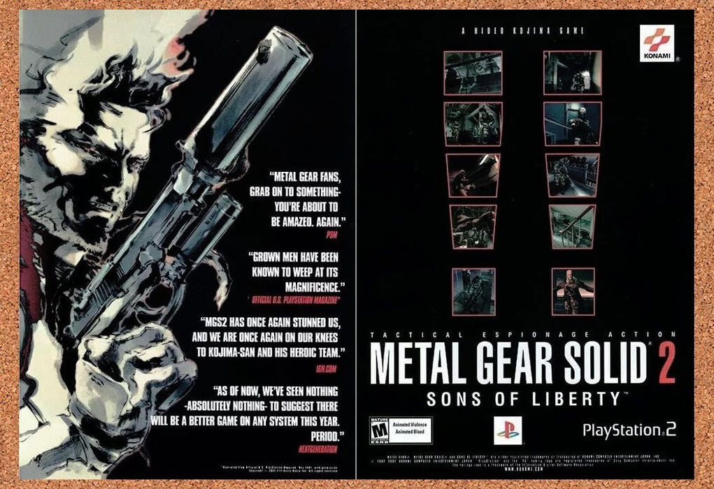 2001 Metal Gear Solid 2 Sons Of Liberty PS2 Original Advertisement v1 - for just $24.99! 