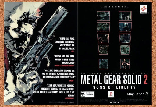2001 Metal Gear Solid 2 Sons Of Liberty PS2 Original Advertisement v1 - for just $24.99! 