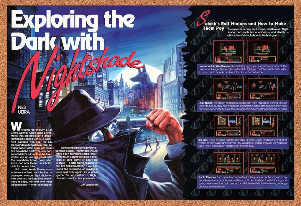 1992 Nightshade NES Original Ad v4 - for just $21.49! 
