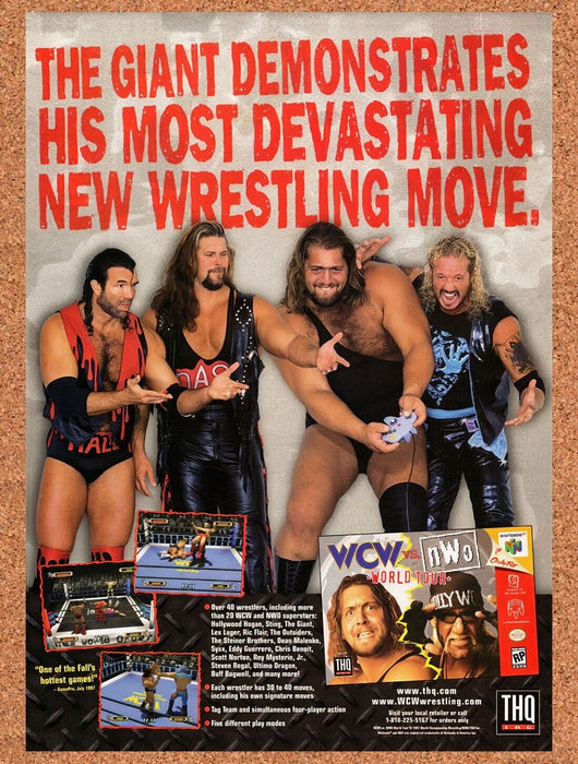 1998 WCW Vs. NWO World Tour N64 Original Ad v1 - for just $17.99! 