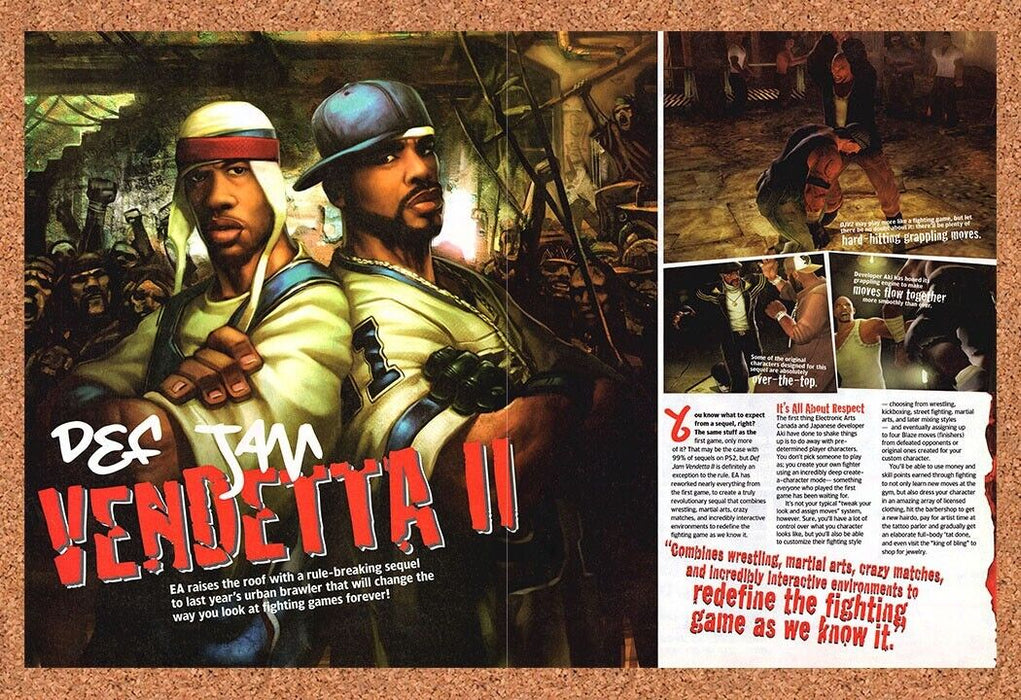 2004 Def Jam Vendetta II PS2 Original Ad - for just $21.49! 