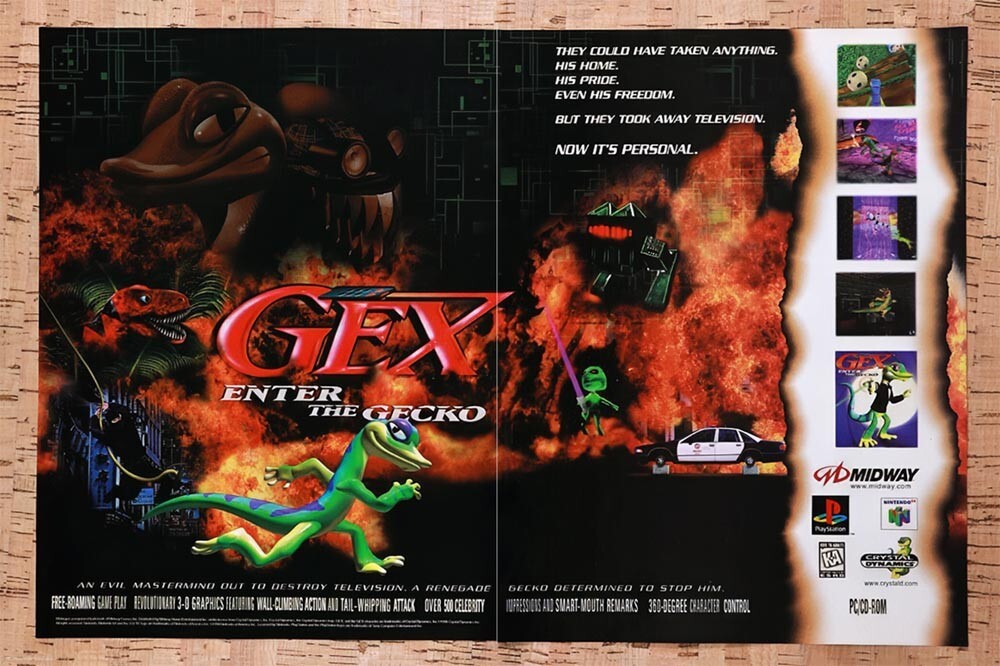 1998 Gex Enter the Gecko N64 Original Ad v3 - for just $21.49! 