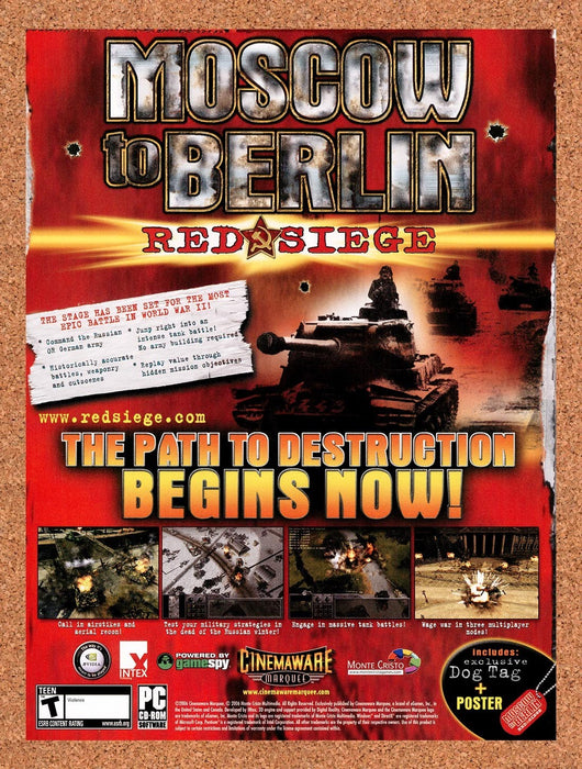 2006 Moscow To Berlin Red Siege PC Original Advertisement v1 - for just $19.49! 