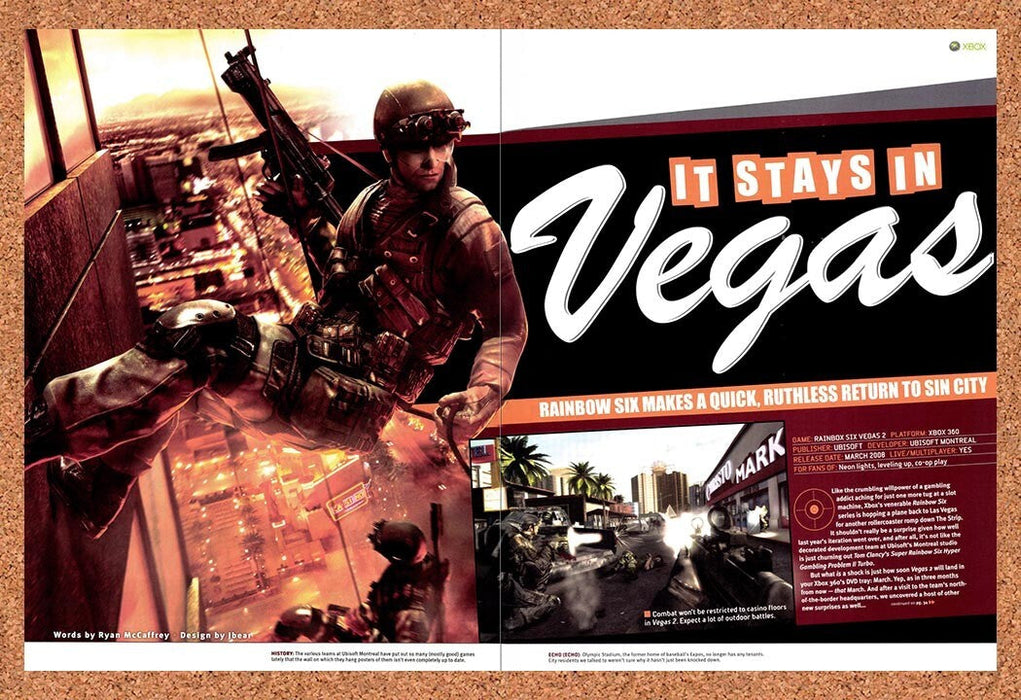 2008 Rainbow Six Vegas 2 Xbox 360 Review Original Ad v1 - for just $21.49! 