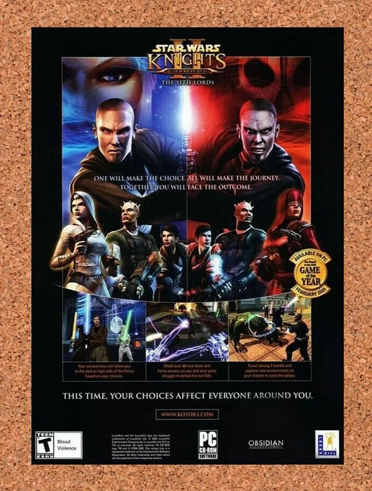 2005 Star Wars Knights Old Republic II Xbox Original Ad - for just $17.99! 