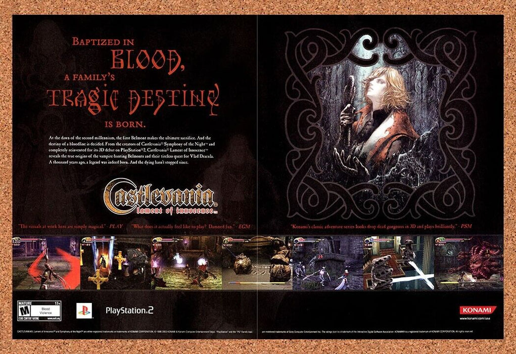 2003 Castlevania Lament Of Innocence PS2 Original Ad - for just $21.49! 