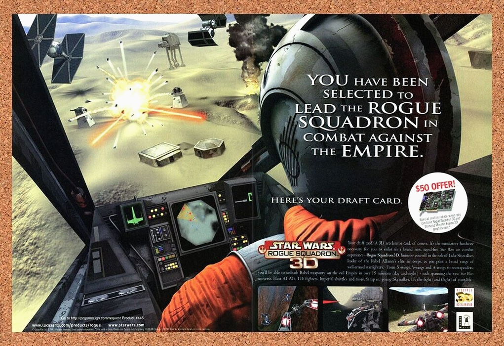1999 Star Wars Rogue Squadron 3D PC Original Ad - for just $21.49! 