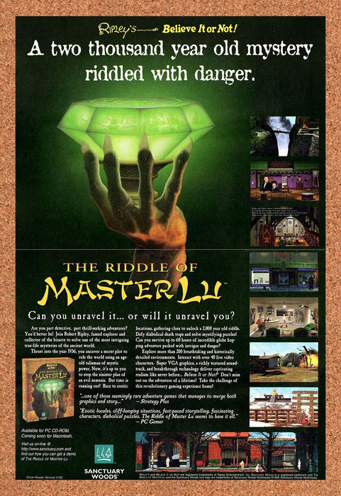 1997 The Riddle Of Master Lu PC Original Ad - for just $21.49! 