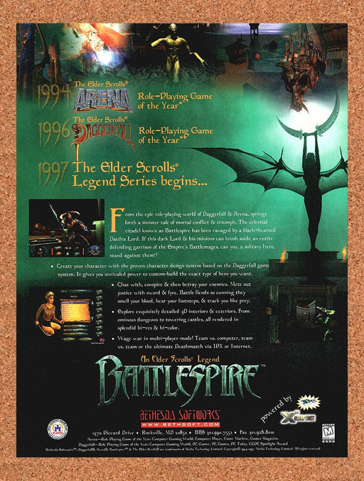 1997 Elder Scrolls Battlespire PC Original Ad v1 - for just $18.99! 