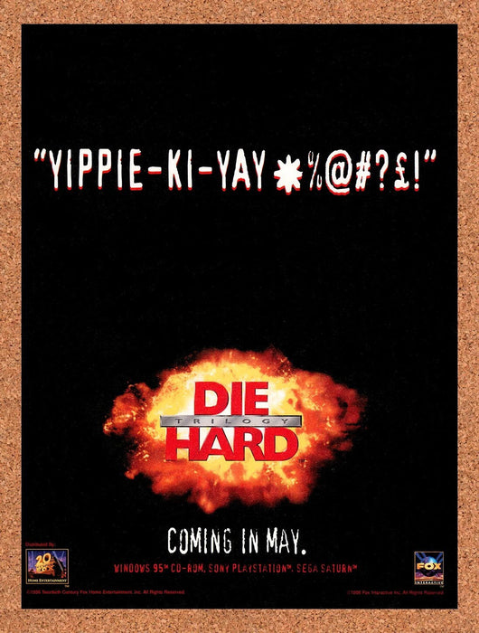 1996 Die Hard Trilogy PS1 Original Ad v5 - for just $17.99! 