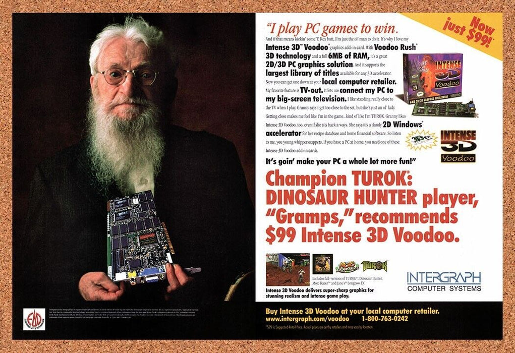 1998 Voodoo 2D/3D Graphics Accelerator Original Ad v2 - for just $21.49! 