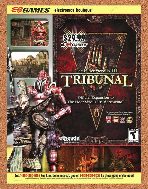 2004 Elder Scrolls III Tribunal PC Original EB Games Ad v1 - for just $18.99! 