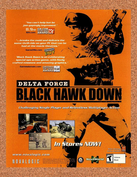 2003 Delta Force Black Hawk Down PC Original Advertisement v5 - for just $19.49! 