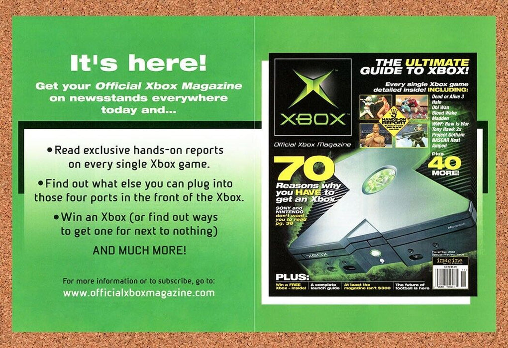 2001 Microsoft Xbox Magazine Original Ad v4 - for just $21.99! 