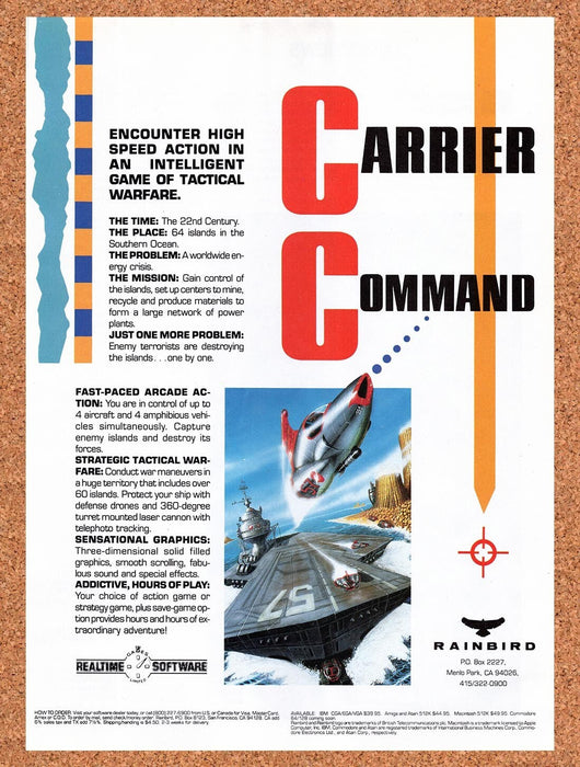 1988 Carrier Command IBM Original Ad v1 - for just $18.49! 