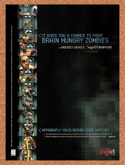 1999 House Of The Dead 2 Dreamcast Original Ad v2 - for just $17.99! 