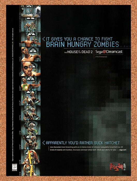1999 House Of The Dead 2 Dreamcast Original Ad v2 - for just $17.99! 