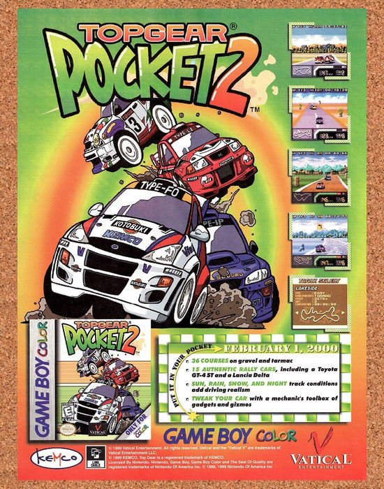 2002 Top Gear Pocket 2 GBC Original Ad - for just $17.99! 