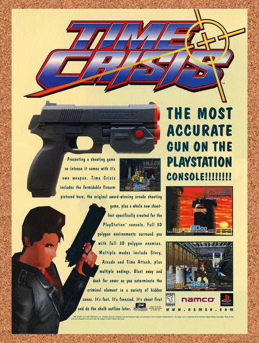 1996 Time Crisis PS1 Original Ad v1 - for just $17.99! 