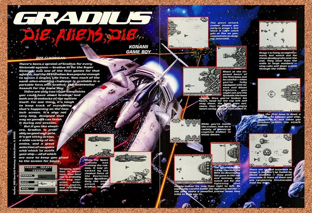 1992 Gradius Game Boy Original Ad v1 - for just $21.49! 