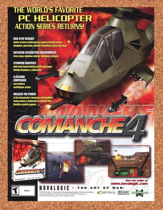 2004 Comanche 4 PC Original nVidia Ad v1 - for just $17.99! 