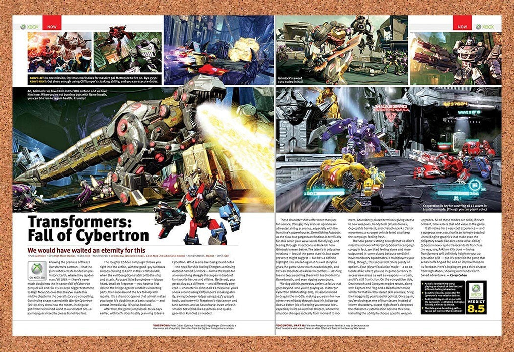 2012 Transformers Fall Of Cybertron Xbox 360 Review Original Ad v1 - for just $21.49! 