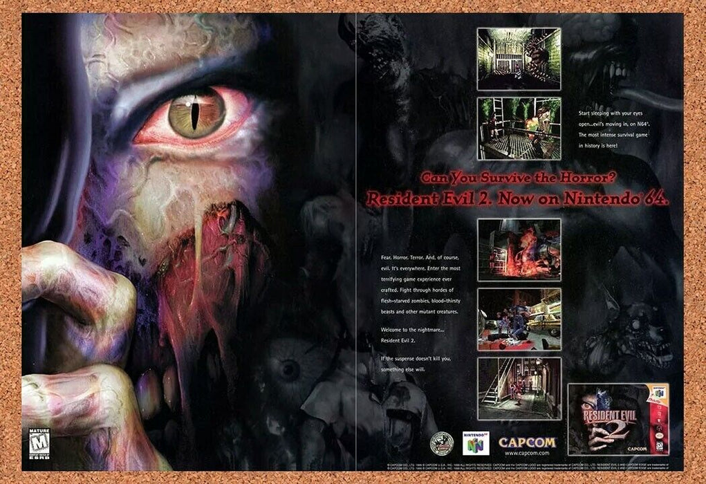 1997 Resident Evil 2 PS1 Original Ad v3 - for just $21.49! 