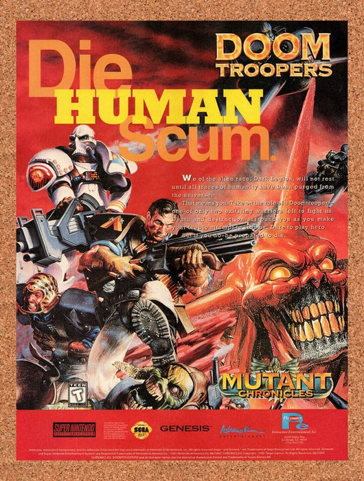 1995 Doom Troopers The Mutant Chronicles Genesis Original Ad v1 - for just $17.99! 