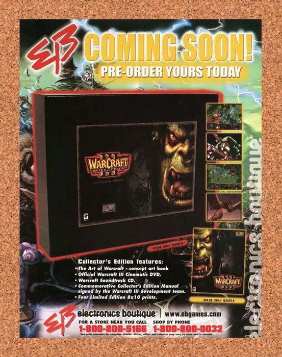 2004 WarCraft III PC Original EB Games Ad v2 - for just $21.49! 