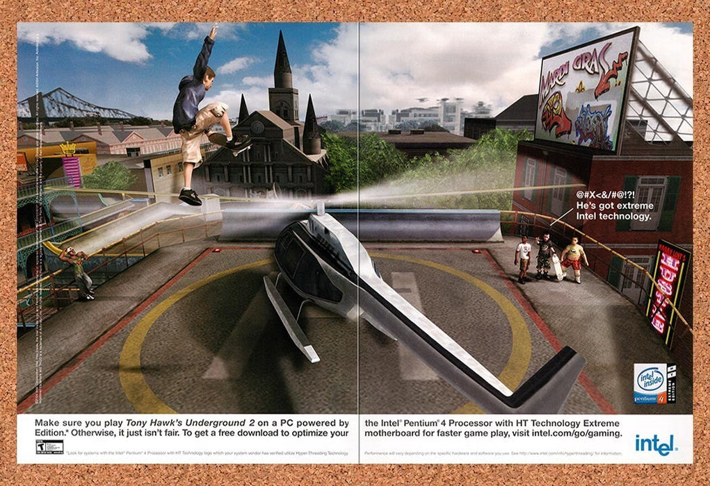 2004 Tony Hawk's Underground 2 Intel Original Advertisement v2 - for just $17.19! 