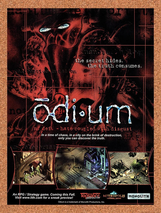 1999 Odium PC Original Advertisement v5 - for just $19.49! 