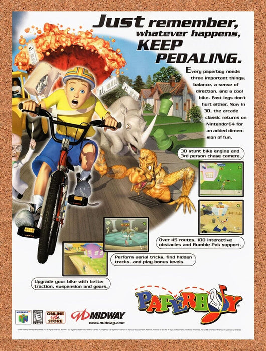 1999 Paperboy N64 Original Ad v3 - for just $17.99! 