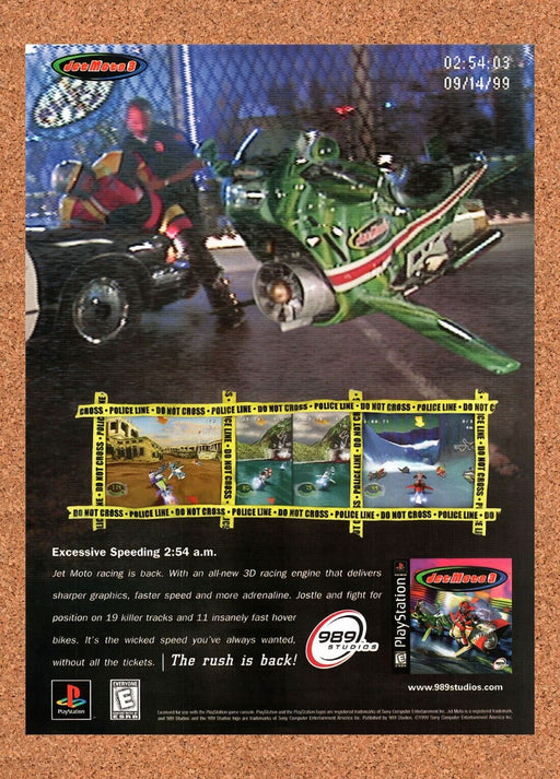 1999 Jet Moto 3 PS1 Original Ad v1 - for just $17.99! 