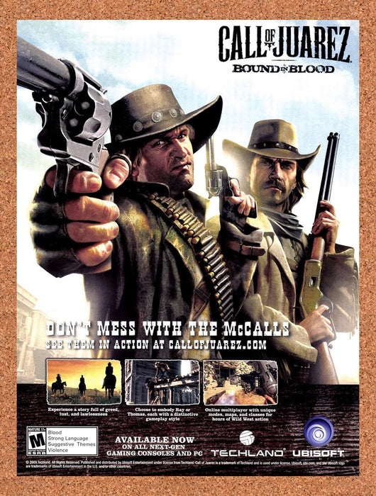 2009 Call Of Juarez Bound In Blood Xbox 360 Original Ad v1 - for just $17.99! 