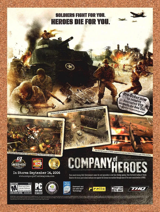 2006 Company Of Heroes PC Original Advertisement v3 - for just $19.49! 