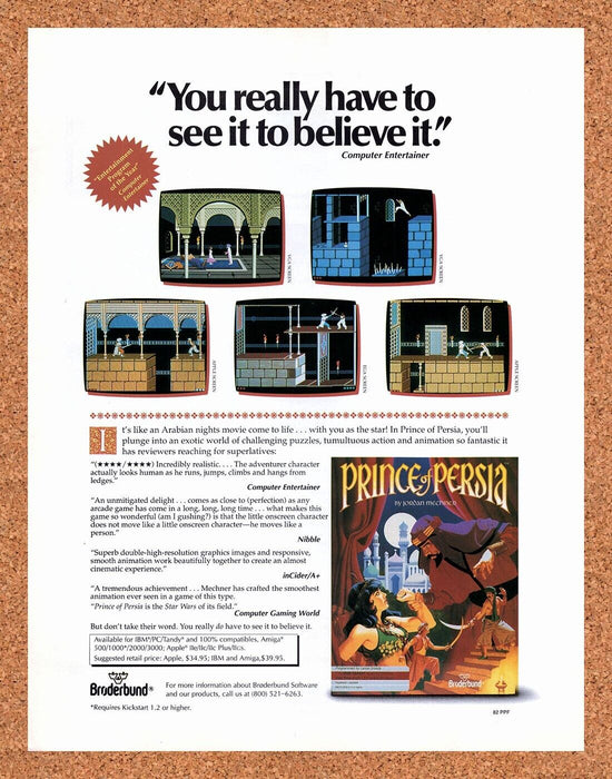 1991 Prince Of Persia Tandy Original Ad - for just $18.49! 