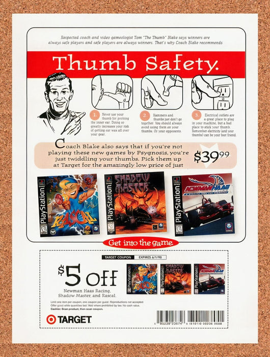 1998 Target Psygnosis PS1 Games Original Ad v3 - for just $17.99! 
