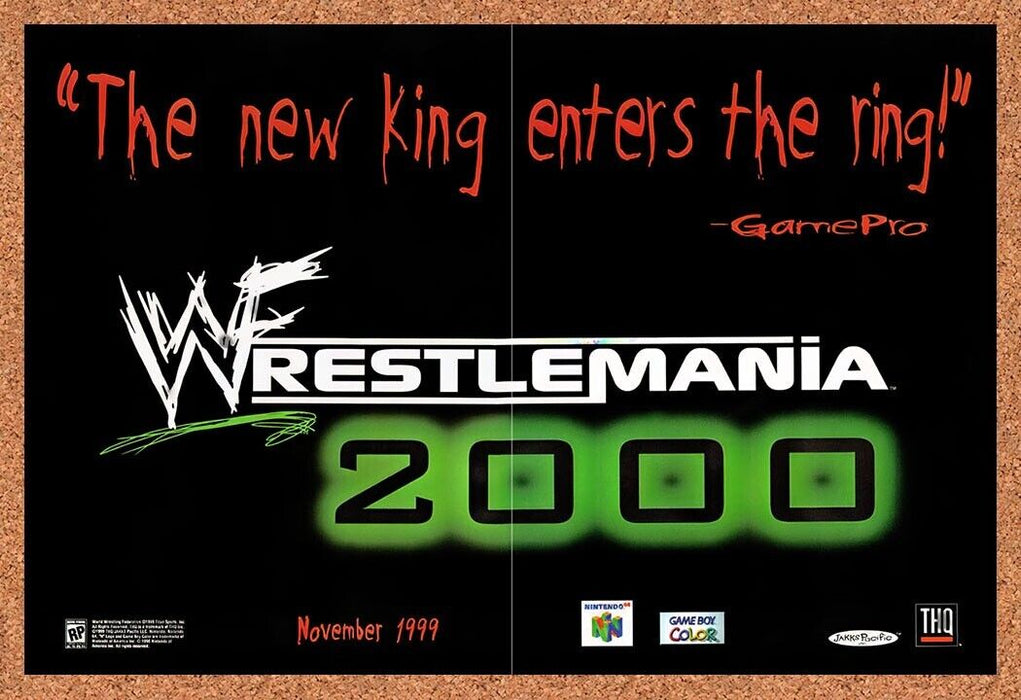 1999 WWF Wrestlemania 2000 N64 Original Ad v1 - for just $21.49! 