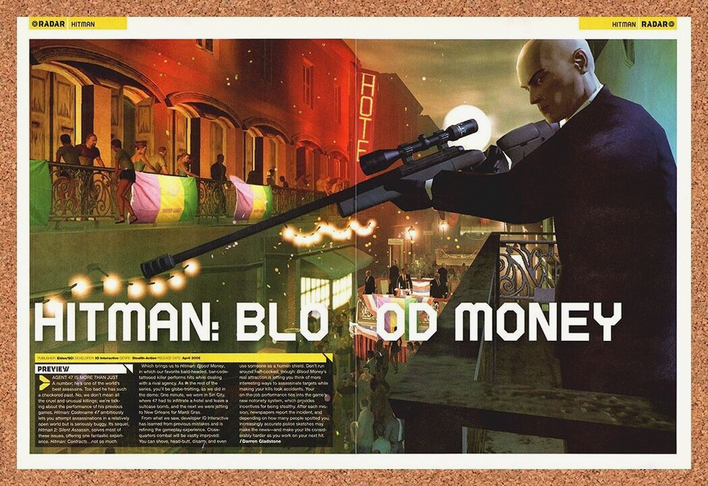 2006 Hitman Blood Money PC Original Review Ad v3 - for just $21.49! 