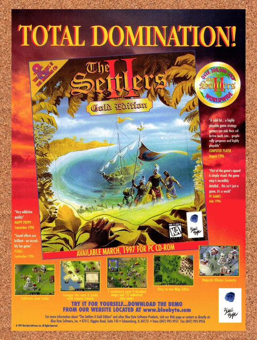 1997 Settlers II Gold Edition PC Original Ad v1 - for just $17.99! 