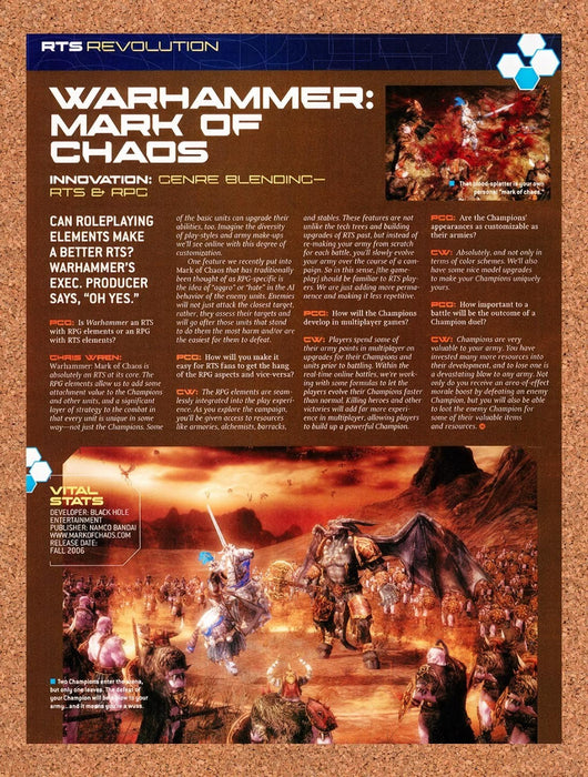2006 Warhammer Mark Of Chaos PC Original Advertisement vr1 - for just $19.49! 