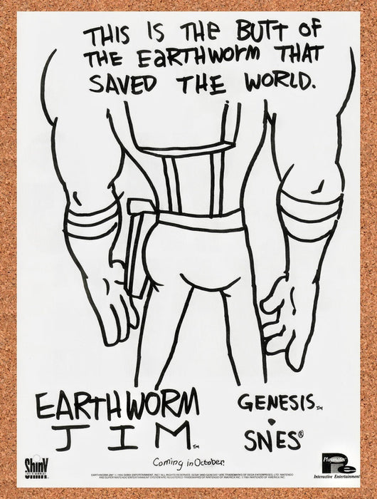 1994 Earthworm Jim Genesis Original Ad v12 - for just $17.99! 
