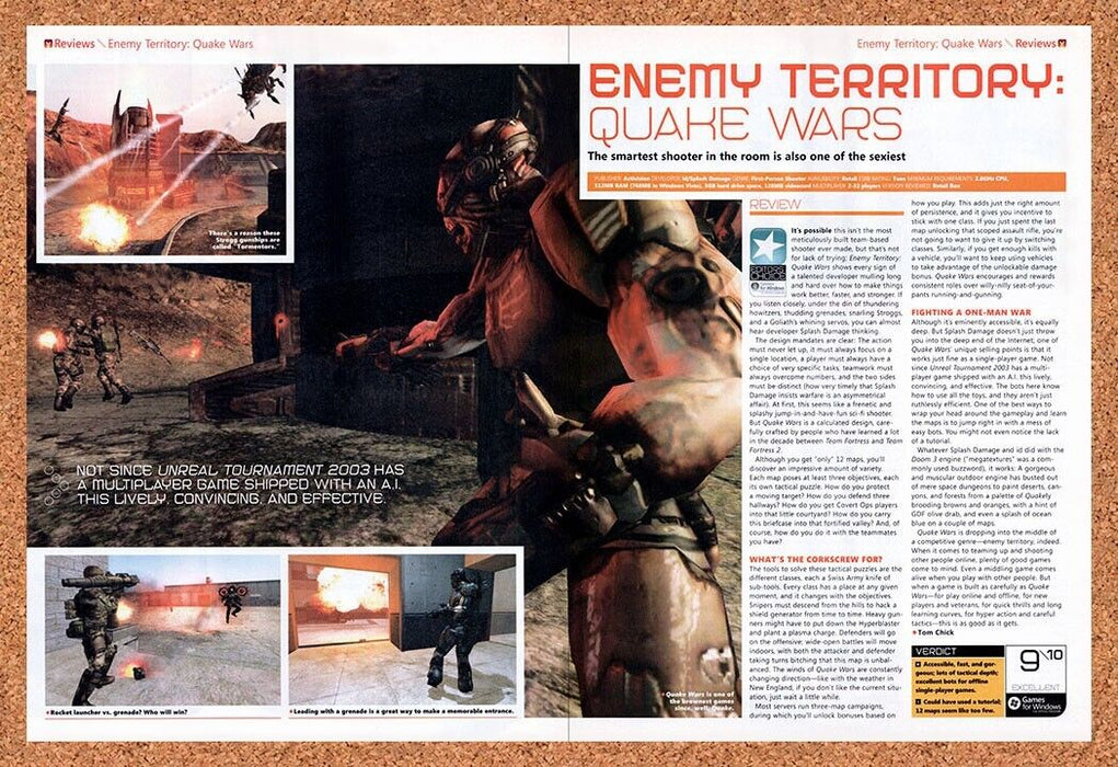2007 Enemy Territory Quake Wars PC Original Ad v1 - for just $21.49! 